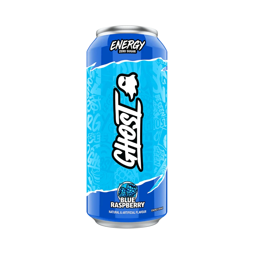 Ghost Energy Blue Raspberry Cans - 12 x 500ml