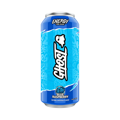 Ghost Energy Blue Raspberry Cans - 12 x 500ml