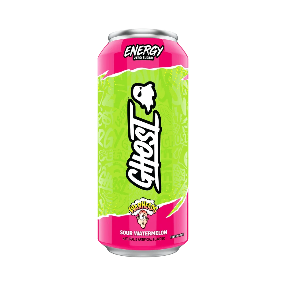 Ghost Energy Sour Watermelon Cans - 12 x 500ml