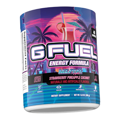 G Fuel Miami Nights Tub - 40 Servings - Glow In The Dark Bundle