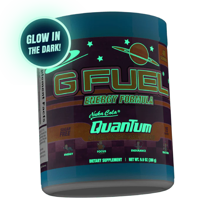 G Fuel Nuka Cola Quantum Tub - 40 Servings - Glow In The Dark Bundle