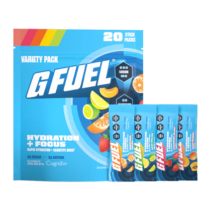 G Fuel Variety Pack - Hydration + Focus - 20 Stick Packs