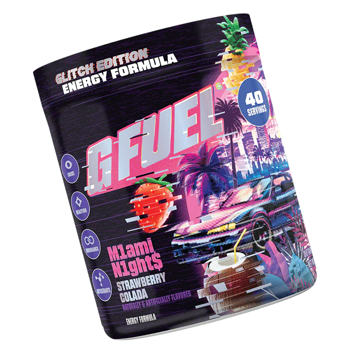 G Fuel Miami Nights 2.0 Tub - 40 Servings - Glitch Edition