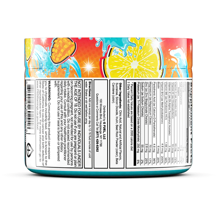 G Fuel Mango Lemonade Supreme Hydration - 30 Servings - Shock