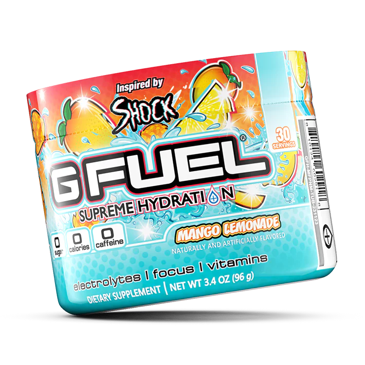 G Fuel Mango Lemonade Supreme Hydration - 30 Servings - Shock