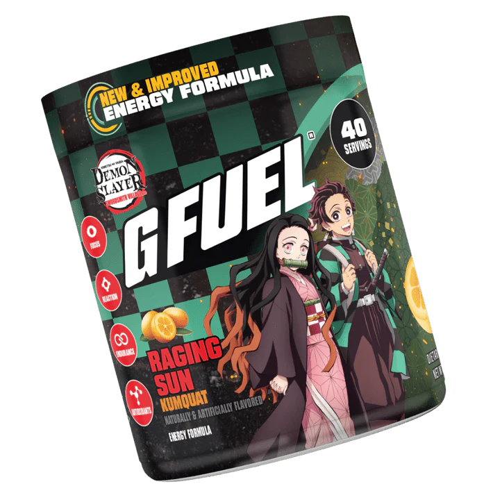 G Fuel Raging Sun 2.0 Tub - 40 Servings - Demon Slayer