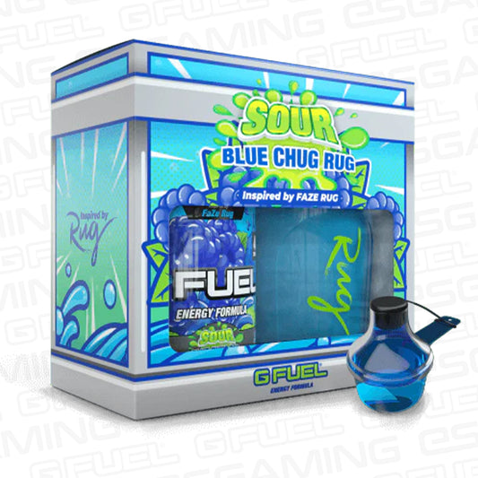 G Fuel Sour Blue Chug Rug Collector Box - Faze Rug
